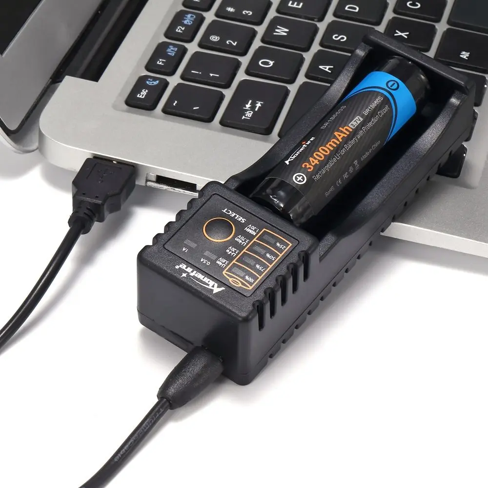 AloneFire MC100 18650 зарядное устройство для 26650 16340 CR123 LiFePO4 1 2 V Ni MH Cd перезаряжаемый