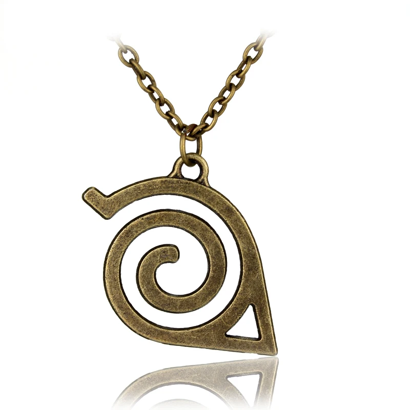 dongsheng jewelry Anime Naruto Necklace Bronze Hidden Leaf Village