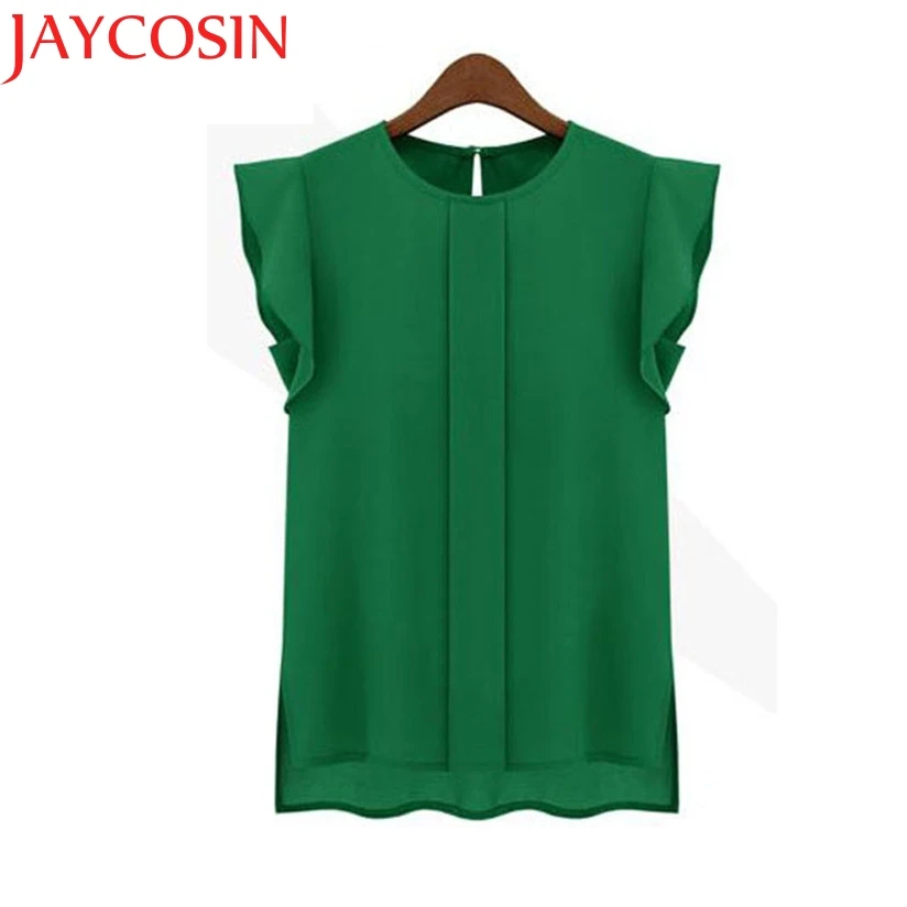 

JAYCOSIN Shirt New Fashion 1PC Womens Casual Loose Chiffon Flower Sleeve Vest Tank Tops 160505 Drop Shipping