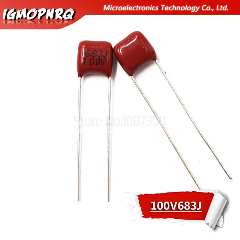 20 шт. 100V683J 68NF 0 068 мкФ шаг 5 мм 100 в 683 igmopnrq CBB полипропиленовая пленка конденсатор