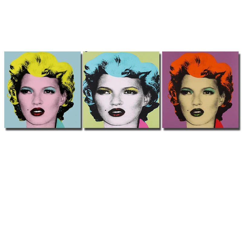 Andy Warhol 3 шт. Мэрилин Монро украшение на стену, живопись маслом печать живопись на холсте без рамки картины для декора гостиной