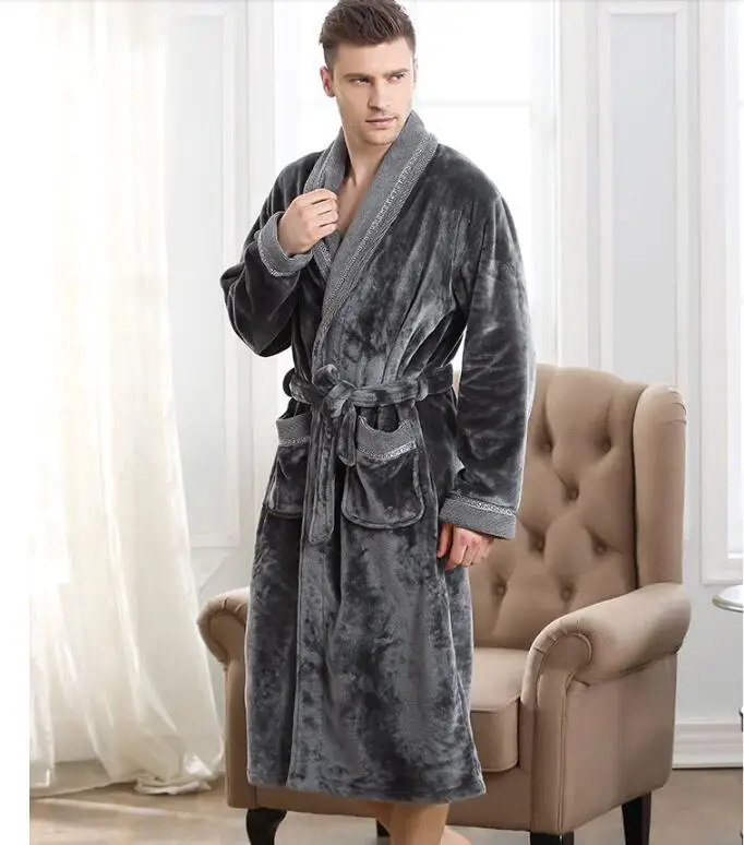 Высококачественный мужской халат, кимоно, очень длинный халат, Халат