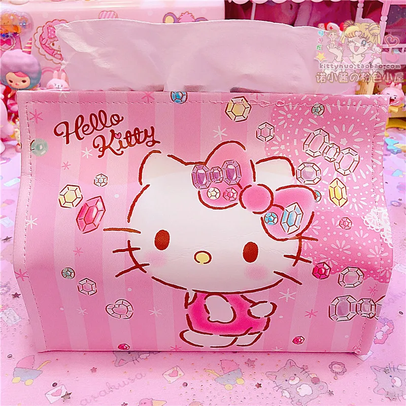 Милый мультяшный my melody twin stars тканевый держатель коробки для автомобиля