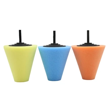 

3Pcs Cone Shaped Sponge Foam Pad Polishing Wax Polishing Pad Tool For Car Care
