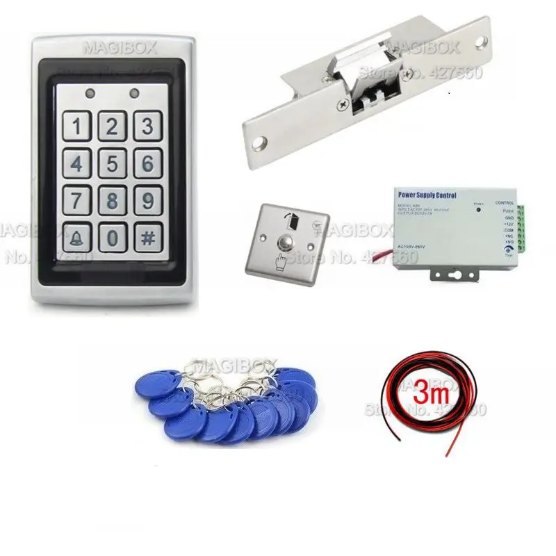 Acss24 Водонепроницаемый RFID ID Card Reader Система контроля доступа комплект W/удар дверного замка