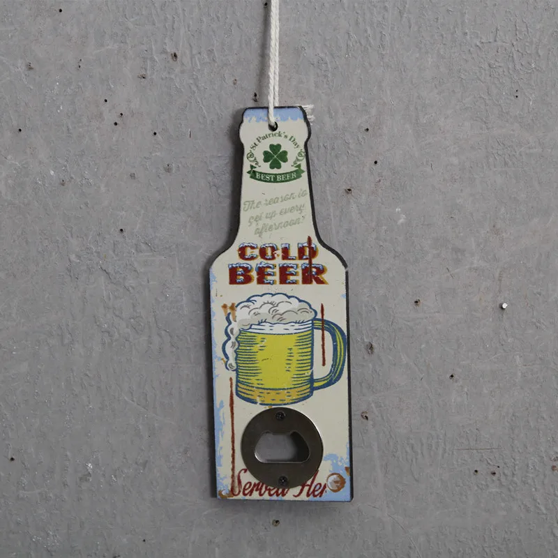 18 видов конструкций креативный деревянный консервный нож настенный открывалка для бутылок форма для бутылок настенный открывалка для пива аксессуары для кухонного бара - Цвет: A-7