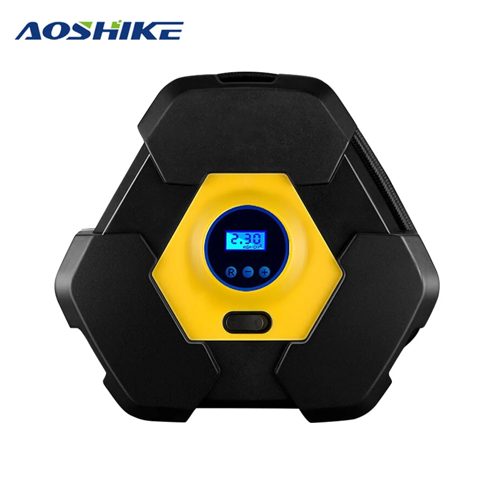 AOSHIKE Car Air Pump 12V 120W 10A 35L 19 22 Cylinders Digital Display