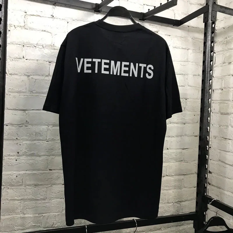 Vetement футболка 3M светоотражающая хип-хоп Vetement тройники лучшее качество модная уличная одежда хлопок Повседневная Vetement футболка
