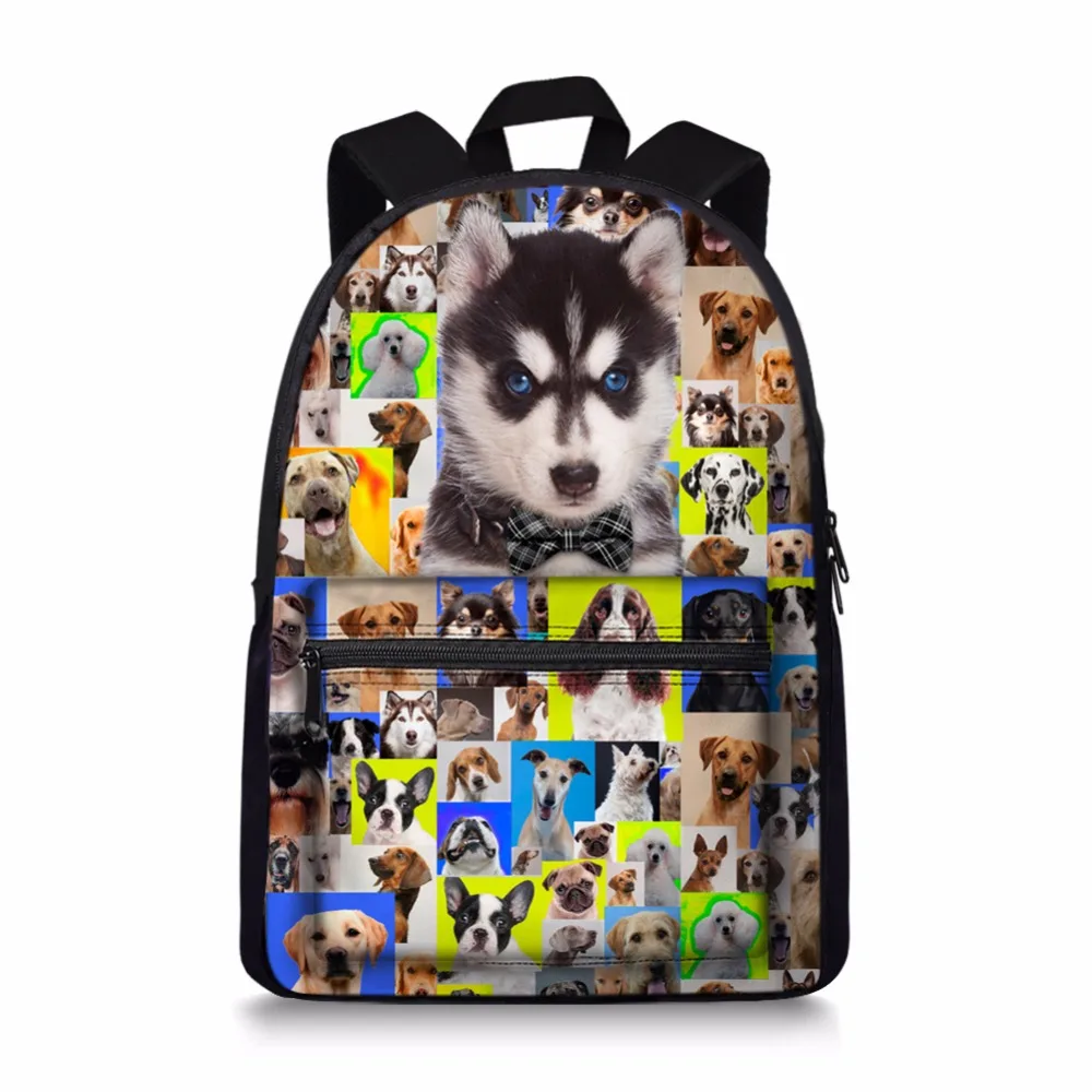Cute Children School Bags French Animal Siberian Husky Schoolbag for Teenager Girls High School Child font