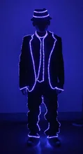 Colorful LED Suit For Dance Performace LED Stage Clothes Luminous Glowing Suits LED Costume