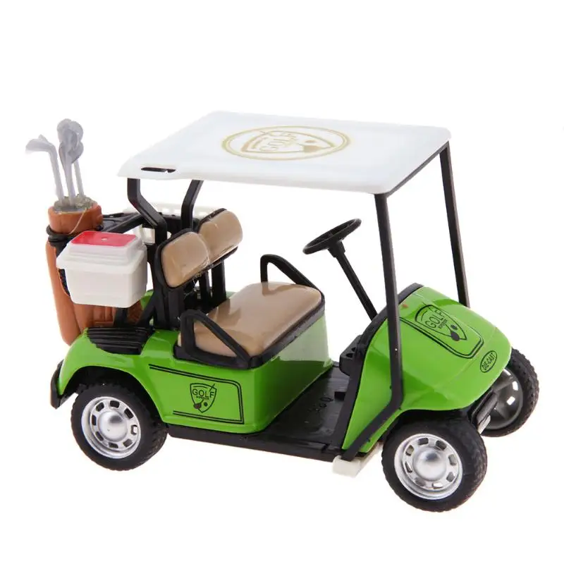 Игрушки для маленьких мальчиков, модель тележки для гольфа, игрушки 1:36, сплав, оттягивающаяся назад модель, игрушки для автомобиля, реалистичные подарки для детей - Цвет: Зеленый
