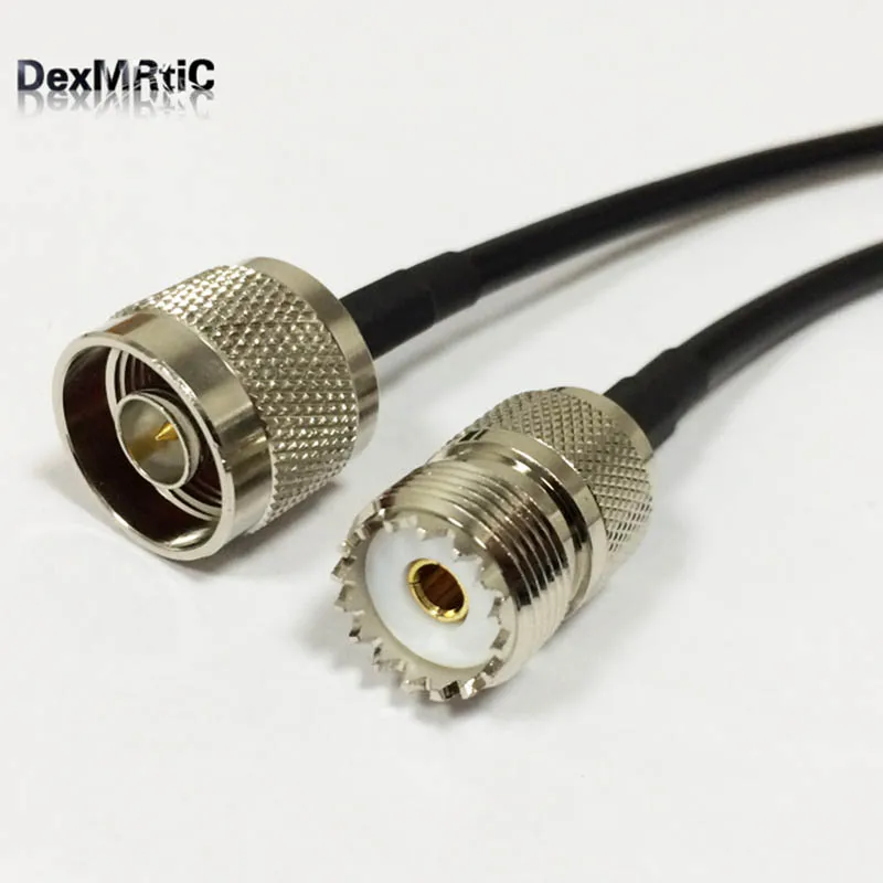 N-образный штекер-гнездо UHF SO239 RF ОТРЕЗОК кабеля RG58 50 см/100 см для беспроводного