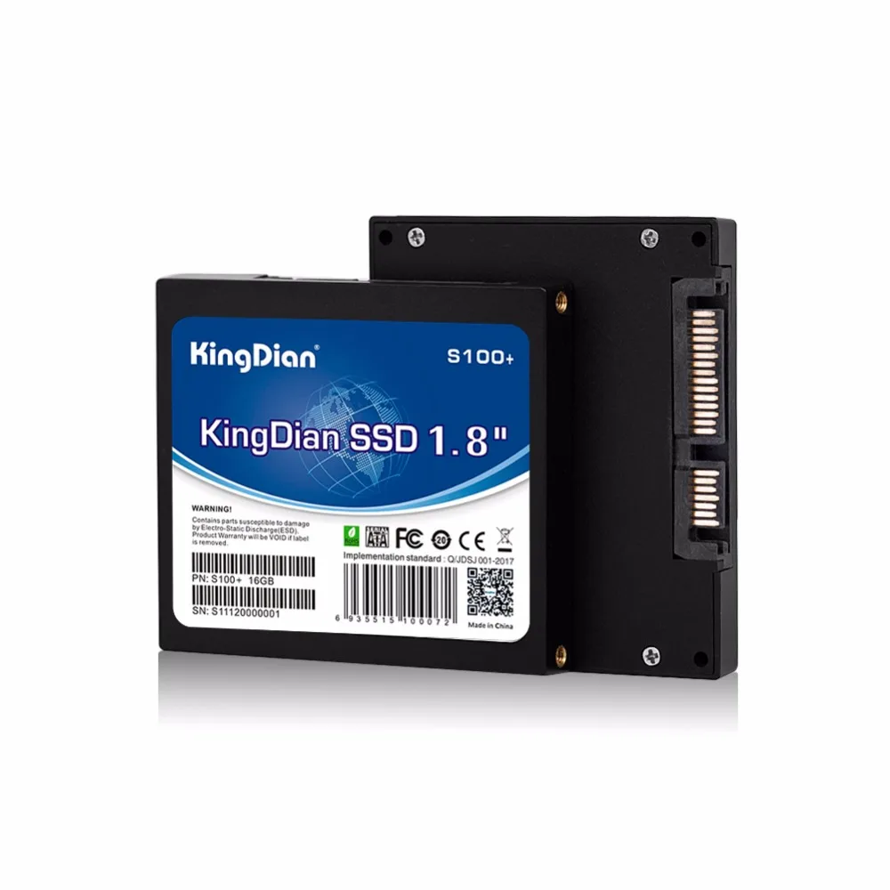 

KingDian 1.8 SATA SATA2 internal SSD Hard Drive Solid State Disk SSD 16GB (S100+ 16G)