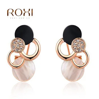 2017 ROXI Stud Earrings Cute Cloud Elegant Women Crystal Earrings Rose Gold pendientes mujer moda  Fashion Jewelry Earrings