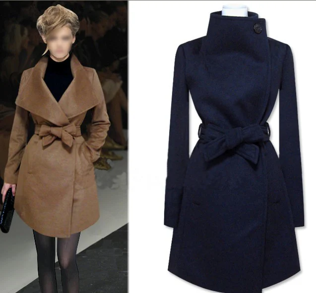 Cheap and Chic Ladies Fall Winter All match Woolen font b Jacket b font Simple Fashion