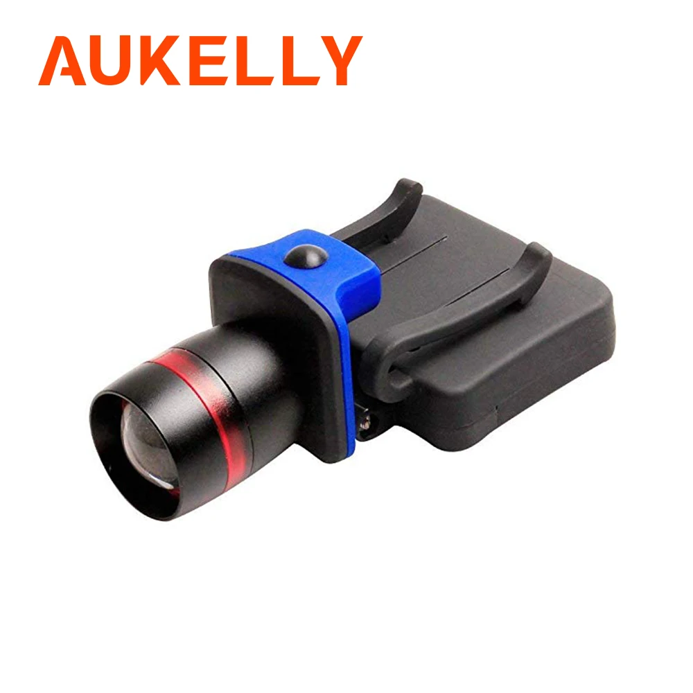 

Aukelly Waterproof Strong Bright Headlamp 3 Modes Zoomable Riding Headlight Hat Clip Multifunction Working Inspection Hand Torch