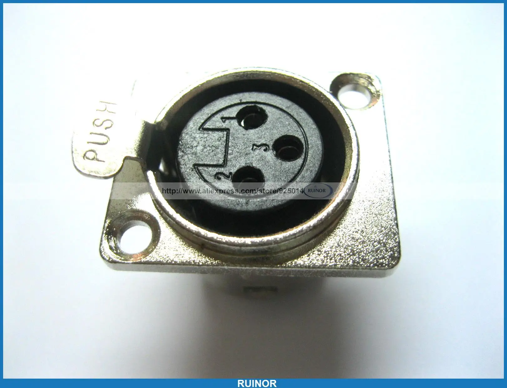 10 Pcs Metal Audio Mic Connector XLR 3 Pin Female Chassis Mount Socket LockingConnectors