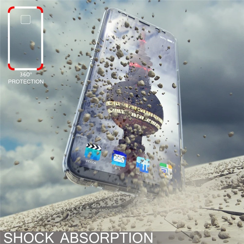 2X360 полностью прозрачный мягкий чехол для iPhone XS Max XR 6S 7 plus Apple 8 5S 5 SE 6 6s X MAX