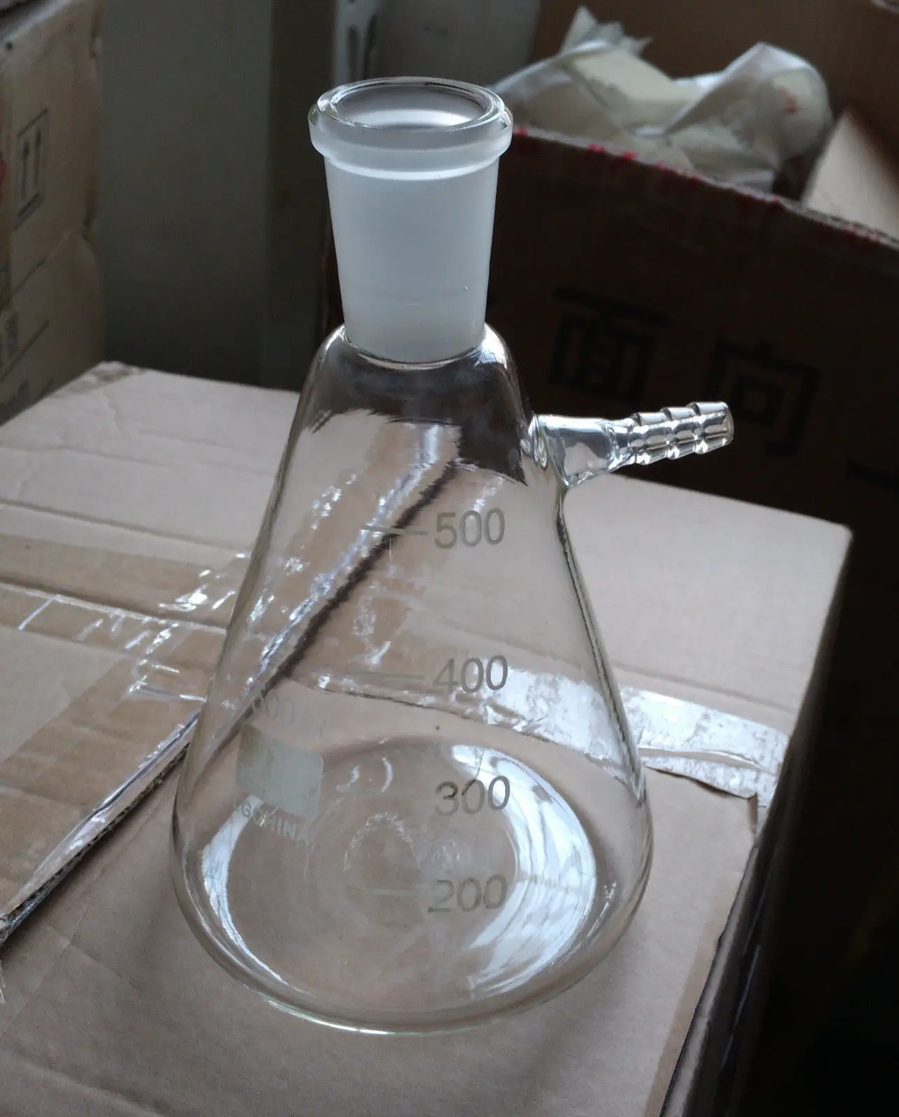 

500ml,24/40,Glass Filtering Flask,Lab Filtration Bottle,New Chemistry Glassware