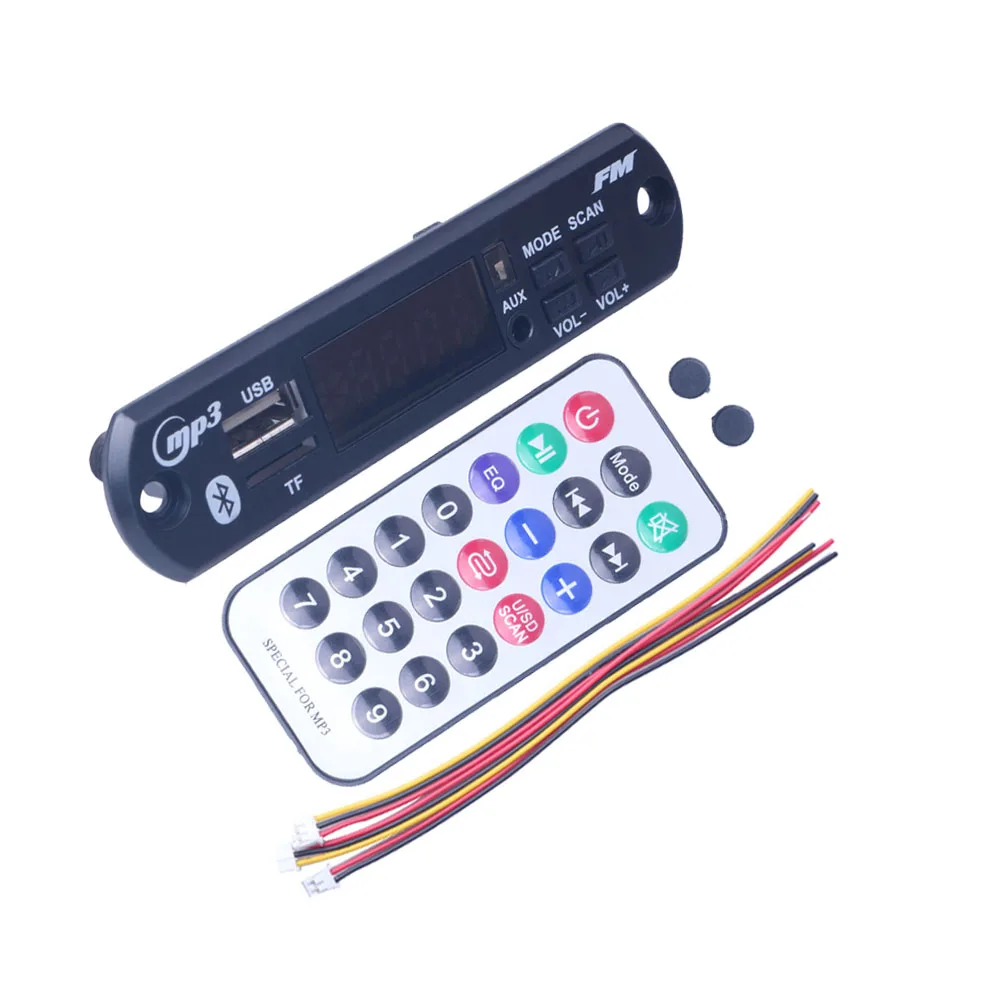 Elistooop автомобильный аудио USB TF FM радио модуль беспроводной Bluetooth 5V 12V MP3 WMA декодер