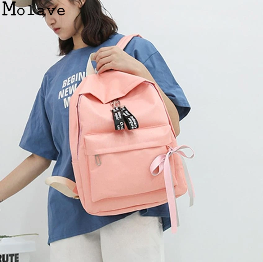 MOLAVE школьный рюкзак для девочек Однотонная одежда сумки Для женщин опрятный Школьные Сумки Подростков высокое качество рюкзак mochilas 6. sep.30