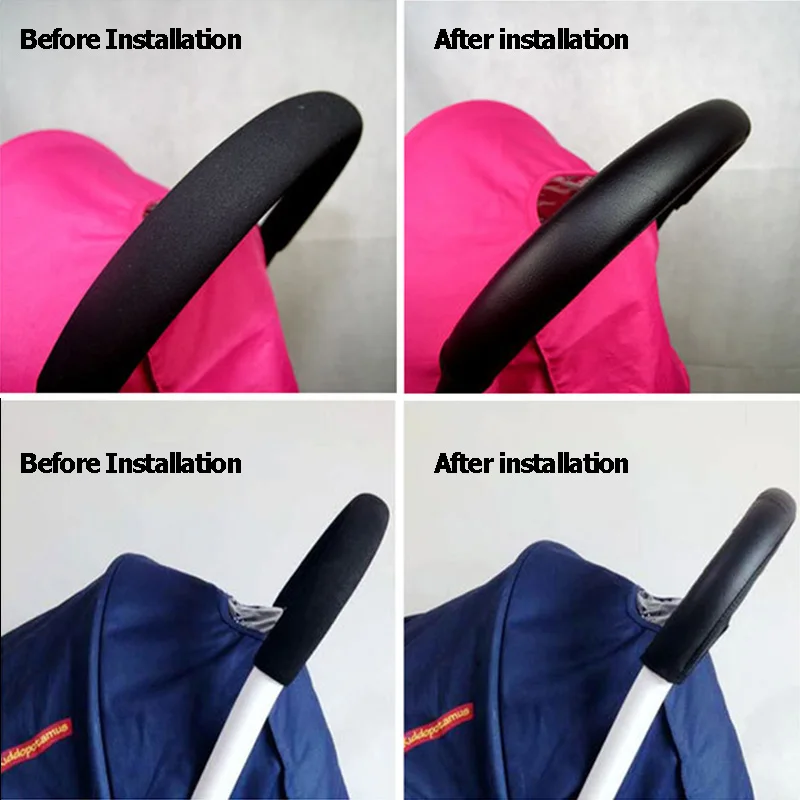 Baby Stroller Armrest PU Leather Protective Case Cover Pram Handle Arm Rest For Yuyu Yoya Baby Carriage Accessories BB3089 (3)
