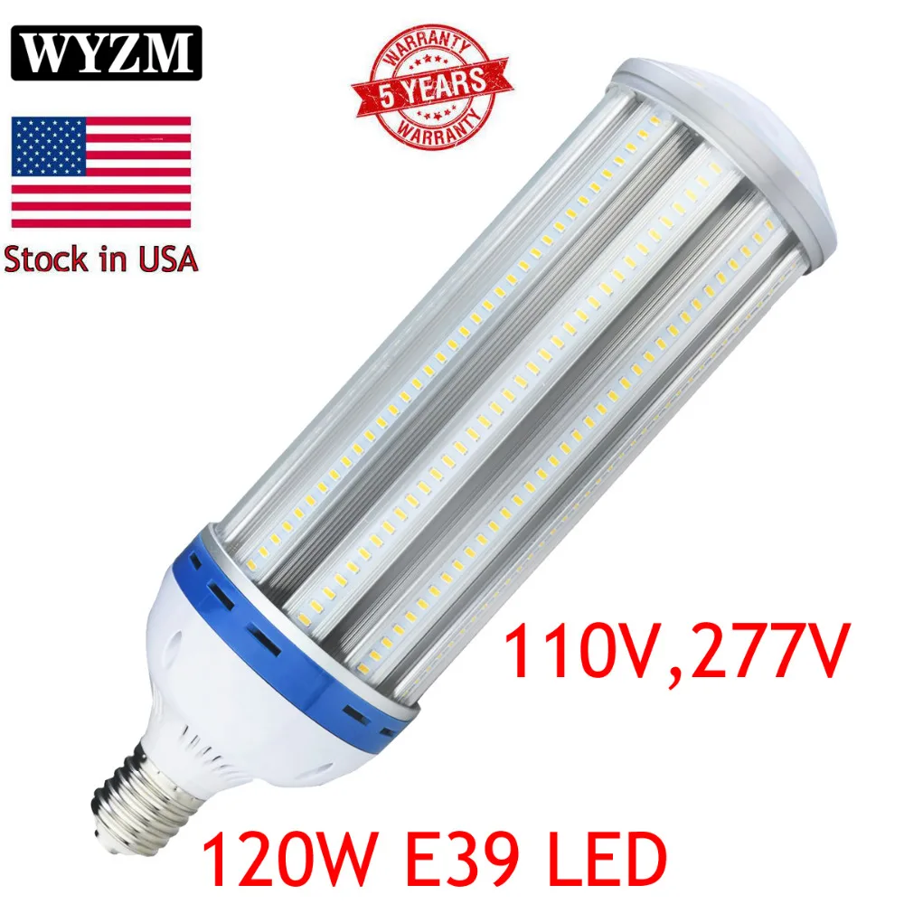

Ship From USA Warehouse 120Watt LED Corn Light Bulb 450-600Watt Replacement, E39 Large Mogul Screw Base,6000k Bright White