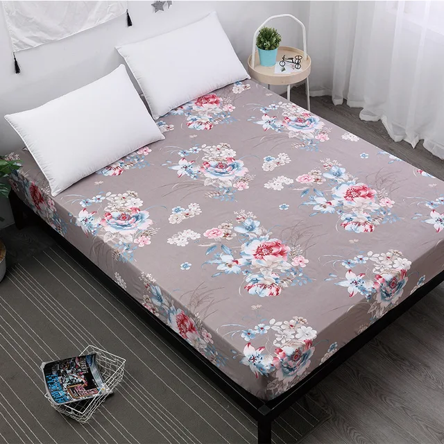 1pc Polyester Fitted Sheet Emf Protection Mattress Cover Printed