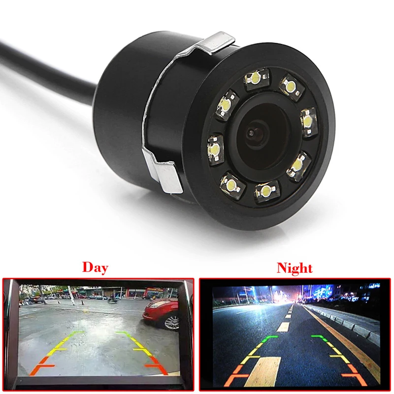 

Car Backup Rear View Reverse Parking 8 LED Night Vision HD Camera 12 V 120 degree