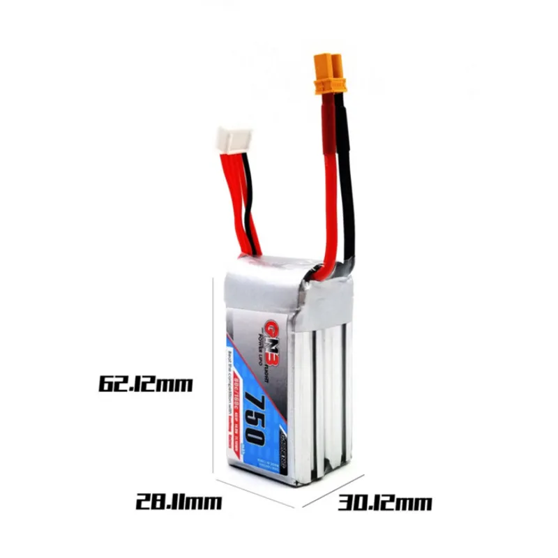 Gaoneng GNB 750mAh 14,8 V 4S 80C/160C Lipo батарея с разъемом XT30 или XT60 для FPV гоночный Дрон RC Дрон Квадрокоптер helis запчасти