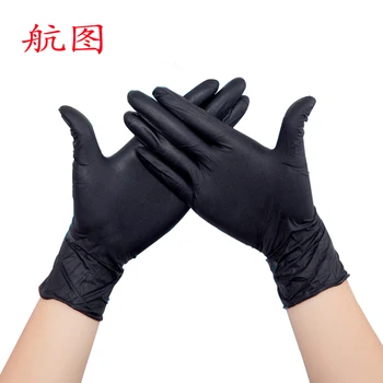 

Disposable black nitrile gloves bedin tattoo gloves rubber latex gloves