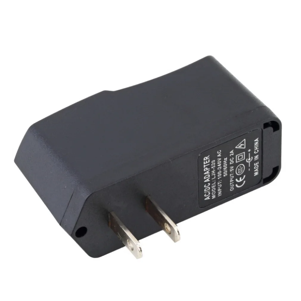 ЕС вилка USB адаптер питания зарядное устройство черный AC 100-240 V 0.3A DC 5 V 2A