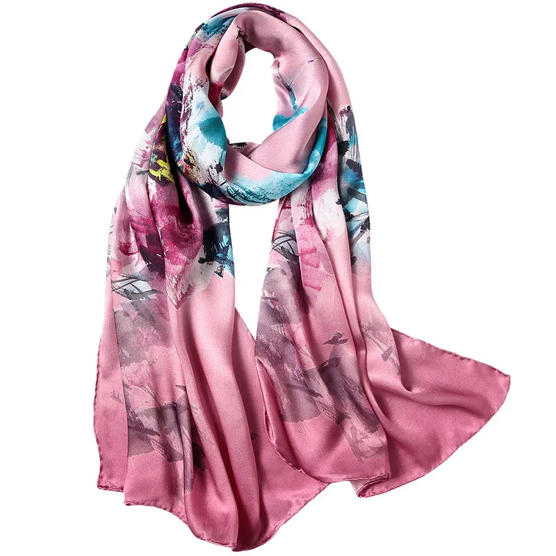 DANKEYISI шарф для женщин шарф из натурального шелка шаль женский длинный шелковый шарф Бандана Хиджаб пляжные чехлы