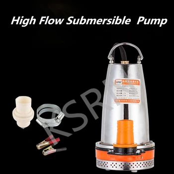 

DC 24V High Flow Submersible Water Pump 340W Stainless Steel Irrigation Pump, Solar & Battery,12M Max Lift