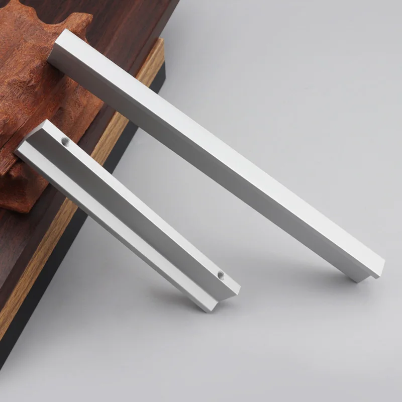 AOBT Silver Kitchen Cabinet Storage Drawer Handles Long Closet Dressers Cabinet Cupboard Pulls Wardrobe Door Handle Hardware