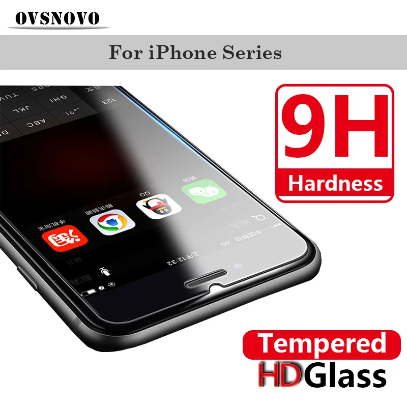 

HD Tempered Glass for iPhone 5 SE 6 6s 7 7Plus 8 8Plus X 9H Scratch-resistant Protective Glass Screen Protector Film Accessories
