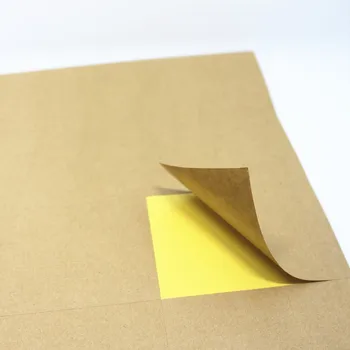 

Brown Blank 21*29.7cm A4 Size Self Adhesive Kraft Paper Sticker Sealing Label Print Printable Paper For Printer Multi Size
