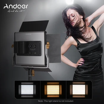 

Andoer Led Video 3200-5600k Cri 85+ Photo Light Dimmable 660 Bi-color Light Panel For Studio Photography Lighting Video Shooting
