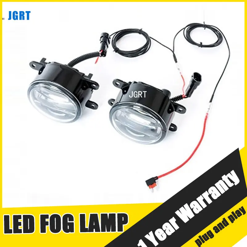 

JGRT Car Styling LED Fog Lamp 2010-ON for Mitsubishi Pajero LED DRL Daytime Running Light High Low Beam Automobile Accessories