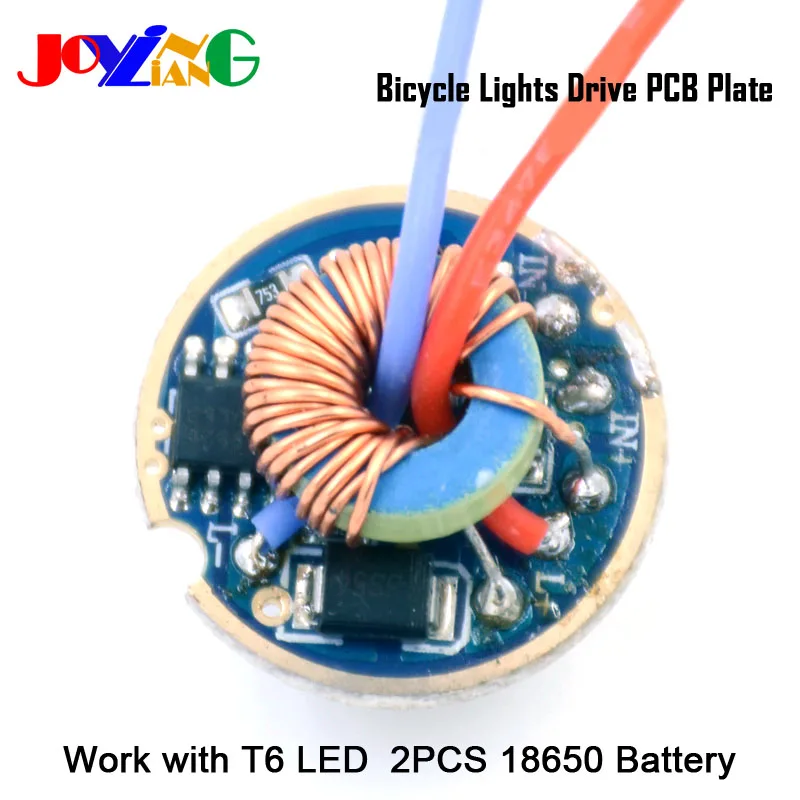 

JYL-8803 Bicycle T6 Light Driver Board PCB Work with 2PCS 18650 Battery 7.4V Power Supply Led Driving Board 22mm