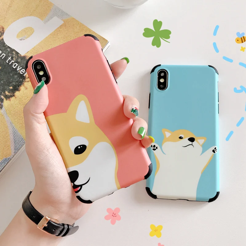 

Shiba Inu Dog Case For iPhone 7 6S 6 8 Plus Matte Frosted Silicone for iPhone 11 Pro XS Max X XR iPhone11 Soft Cartoon Cover