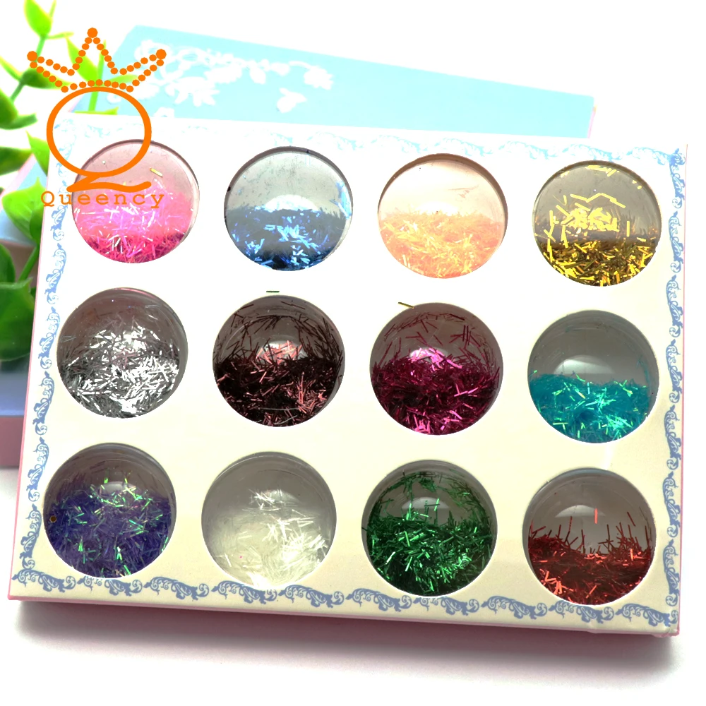 

New Arrive Colorful Glitter Nail Decorations Sequins Set Mixed Shiny Mermaid Strip Sequin Nail Art Accessories