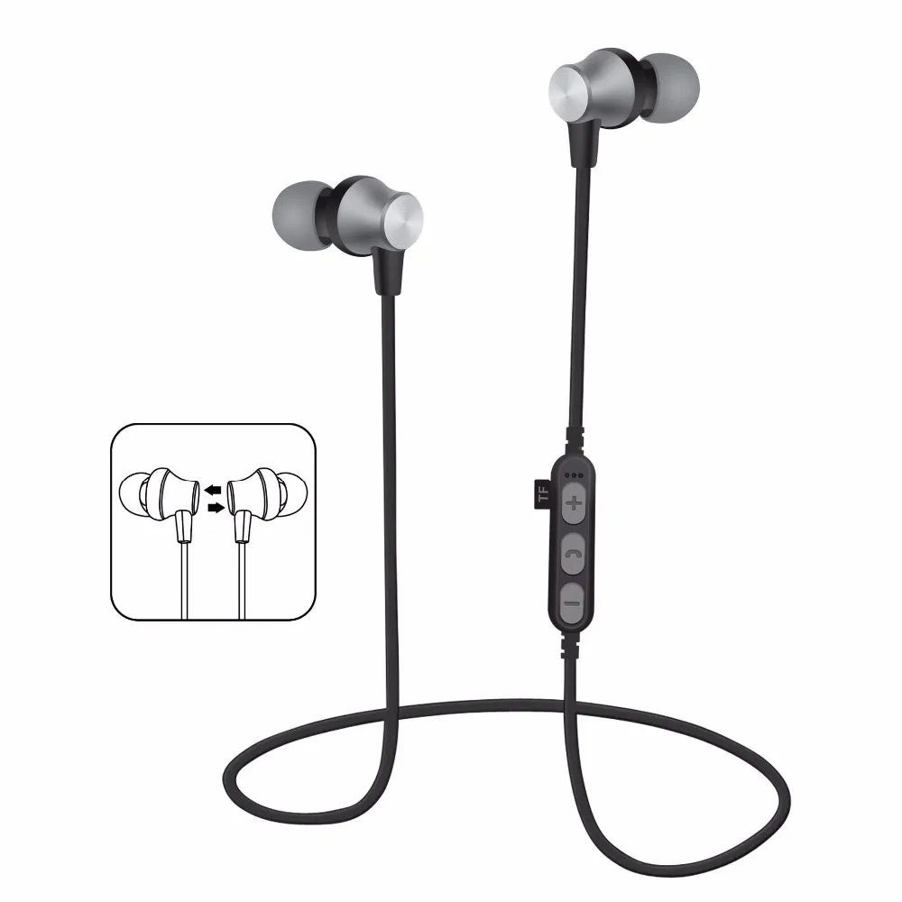 Newest LWHWZT T2 Wireless Headphone Bluetooth Earphone For Phone Neckband sport TF Bluetooth V5 0 for samsung galaxy s9 plus