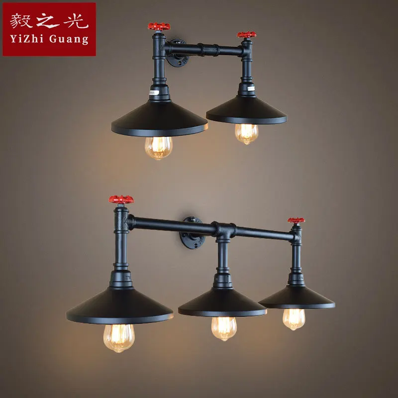 

industrial led wall lamp, iron works, water pipe lights, aisle corridor lights, living room lamps, lamps and lanterns
