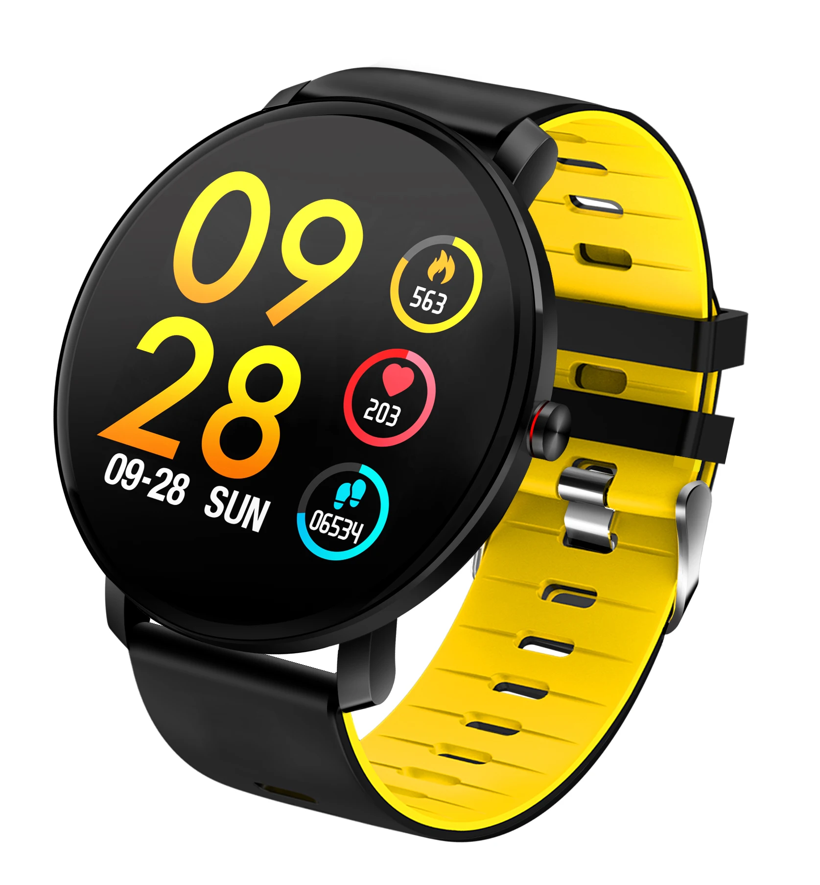 NAIKU K9 спортивные Bluetooth 1,3 дюймов Полностью умные часы с сенсорным экраном фитнес-трекер для мужчин IP68 Водонепроницаемые женские умные часы PK v11 Q8 - Цвет: K9 yellow