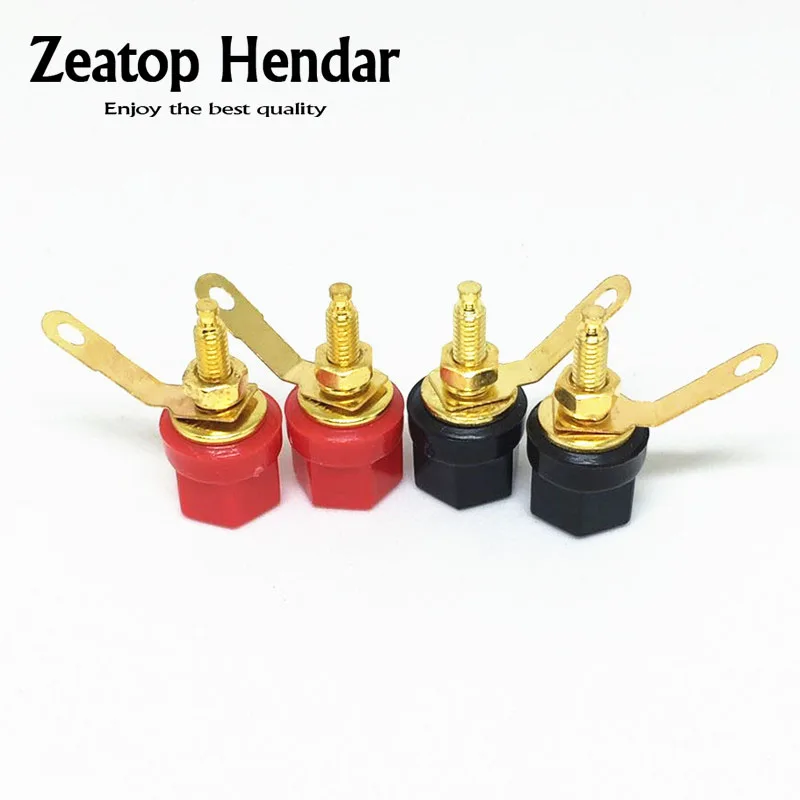 

20Pcs Hex Head Terminal Speaker Amplifier Screw Binding Posts for 4mm Banana Plugs Sockets Connector Gold