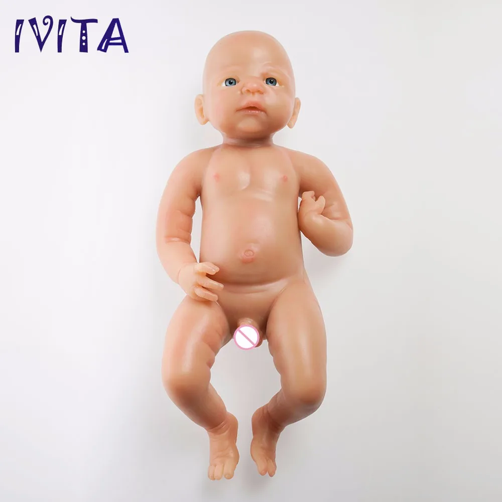 IVITA 22inch/5kg Boy Eyes Opened High Quality Silicone Reborn Dolls Baby Born Full Body Alive With Clothes 2