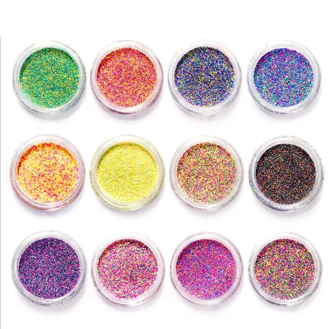 

1 Box 3g New 3D Pigments Sequins Nail Sugar Glitter Dust Powder Polish Gel Rainbow Nail DIY Pearl Tips Deco Nail Powder