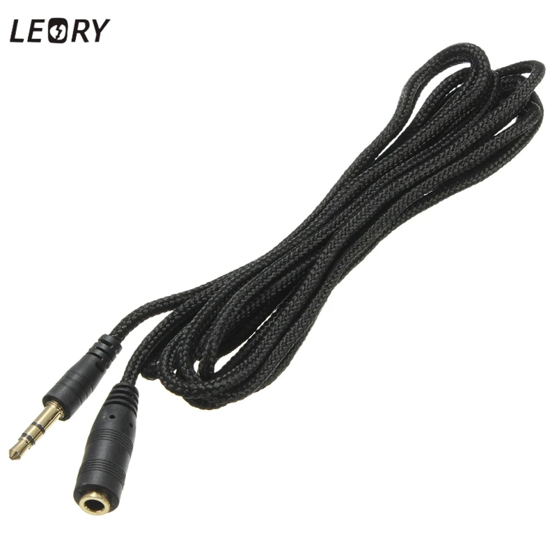 

1.5m/2m/3m 3.5mm Jack Female to Male Earphone Headphone Stereo Audio Extension Cable Cord for Speaker Phone Nylon Wire