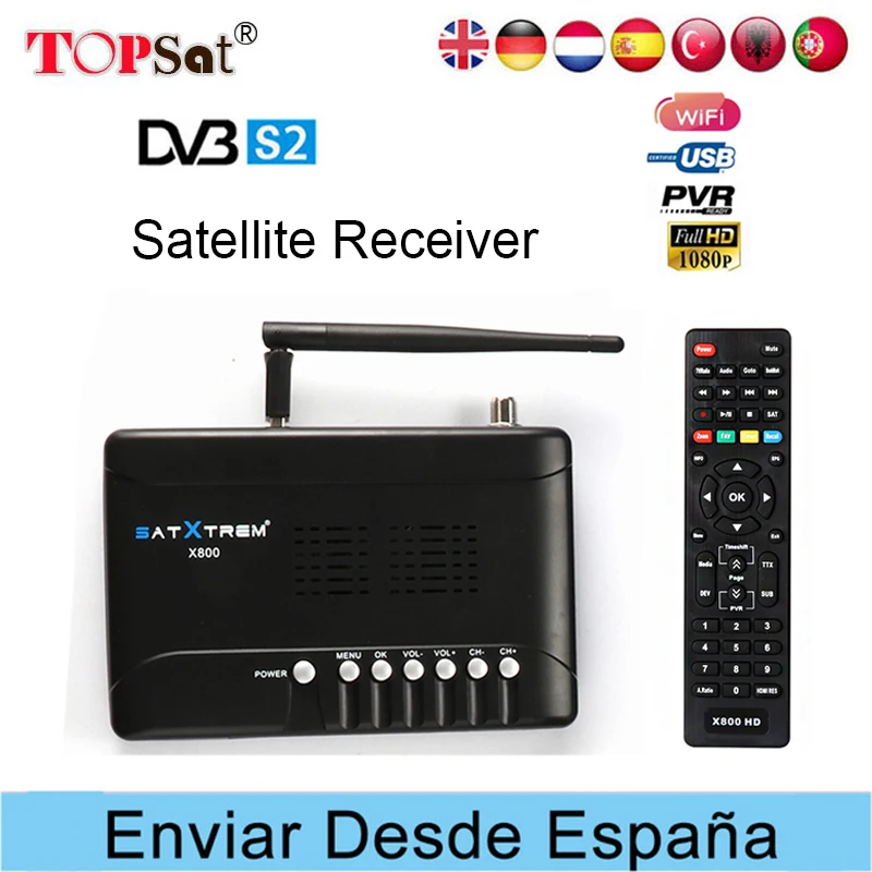 Receptor DVB-S2 X800 FTA Satellite TV Receiver HD TV tuner With USB Wifi Support CLINES AC3 Biss key cheaper than V7 HD V8 super